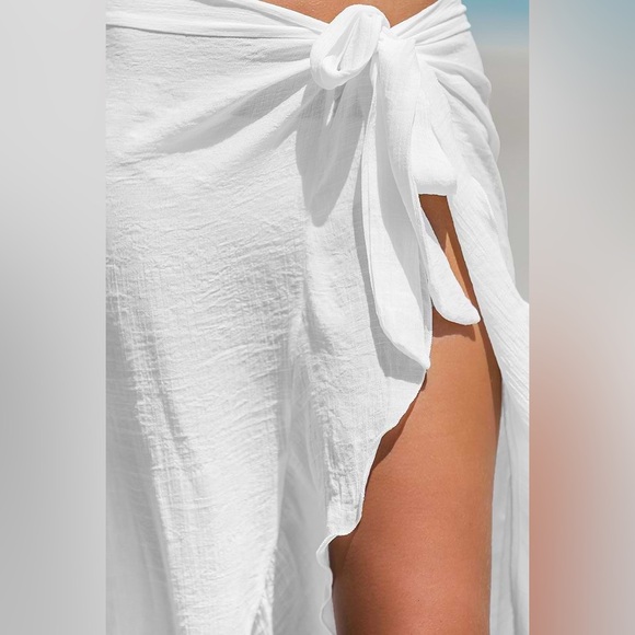 Cupshe Sheer Ruffled Maxi Sarong - Picture 3 of 5